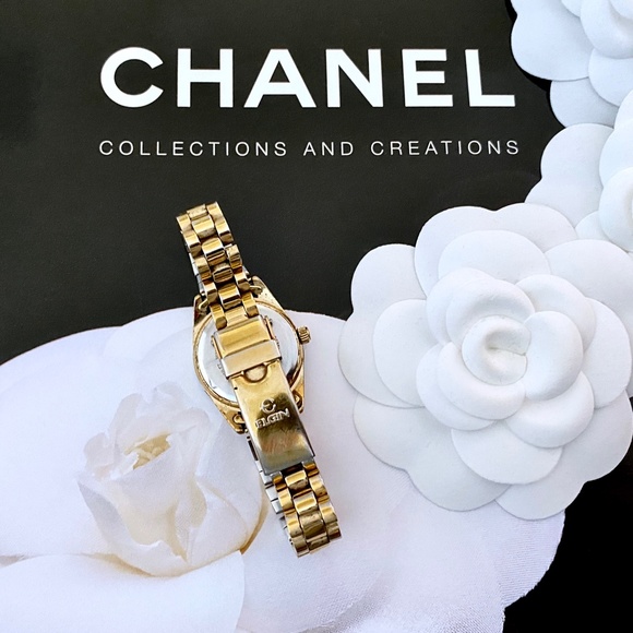 ELGIN EG078 Gold Tone Crystal Accented Watch main image 4